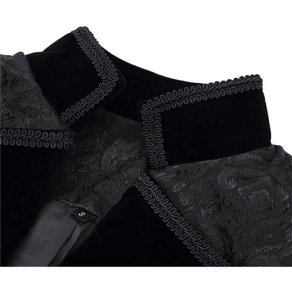 Men's Steampunk Vintage Long Tailcoat Jacket Gothic Victorian Coat - Picture 3 of 5